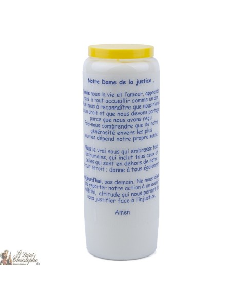 Candles Novenas to  Our Lady of justice – french  Prayer