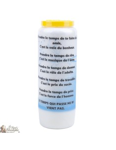 Bougies Neuvaines " Prendre le temps " - prière français