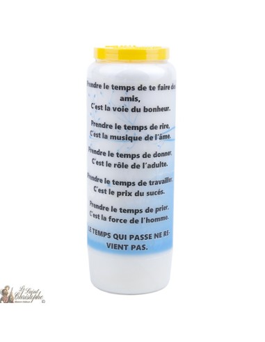 Candles Novenas " Take time " – french  Prayer