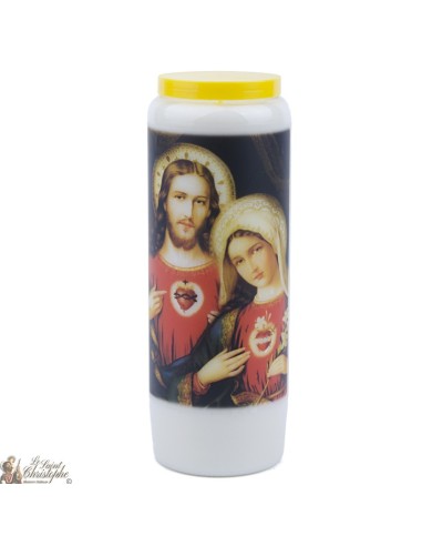 Kerzen Novenen zu Heilige Herz von Jesus und Maria - Gebet Französisch
