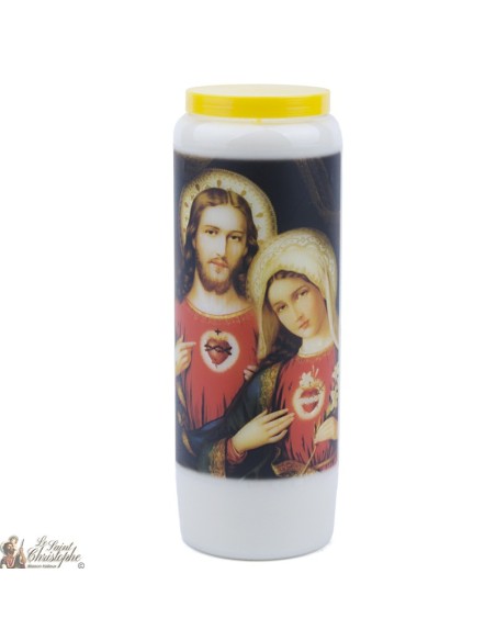 Candles Novenas to the Sacred heart of jesu and mary-  french Prayer