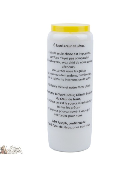 Candles Novenas to the Sacred heart of jesu and mary-  french Prayer