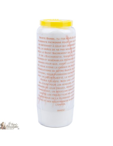 Candles Novenas to Saint 	Barbe – french  Prayer  
