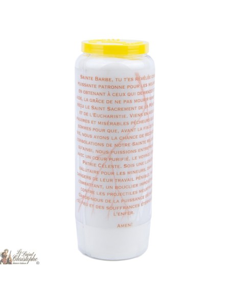 Candles Novenas to Saint 	Barbe – french  Prayer  