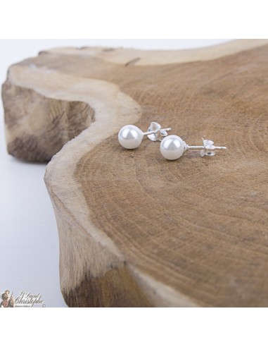 Boucles d'oreilles Perles Blanches - Argent 925