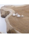 White Pearl Earrings - 925 Silver