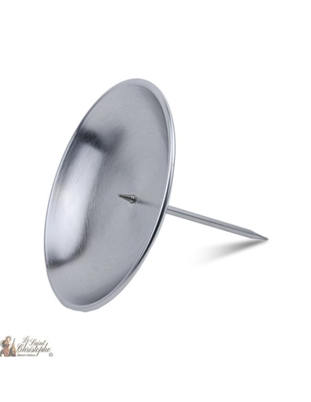 Candleholder for flowers crown -  silver color - 10 cm