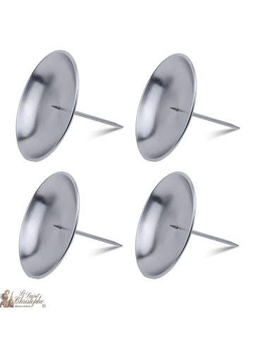 Pic kandelaar voor krans - zilverkleurig - 10 cm