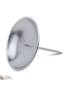 Bougeoir Pic pour couronne de fleurs  - couleur argent - 8 cm