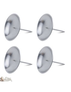 Candleholder for flowers crown -  silver color - 8 cm 2