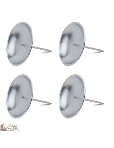 Pic candeliere per Corona - color argento - 8 cm