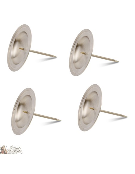 Candleholder for flowers crown -  golden color - 8,5 cm