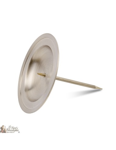 Pic kandelaar voor krans - goudenkleurig - 8,5 cm