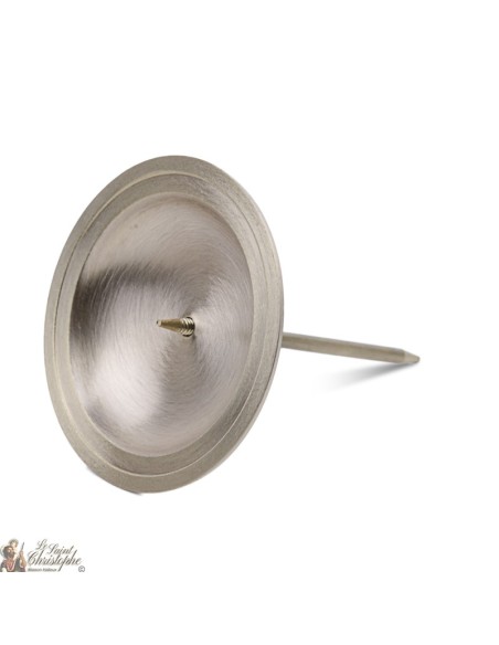 Pic kandelaar voor krans - goudenkleurig - 7 cm