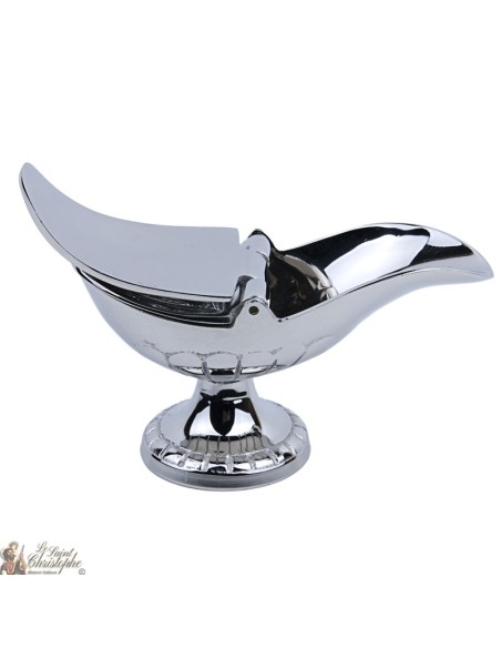 Shuttle container incense silver color