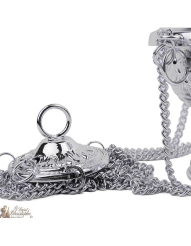 Incensiere d'oro, scolpito con croci - Altezza: 18 cm 