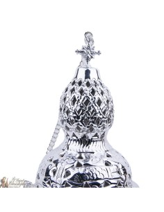 Incensario de plata, labrada con cruces - Altura: 18 cm 2