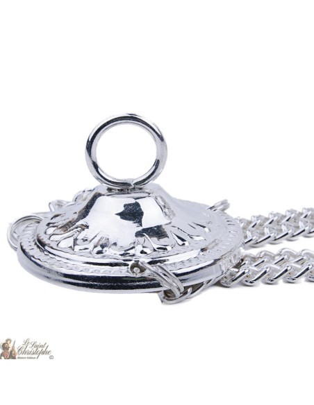 Silver censer , carved with crosses - Height: 18 cm