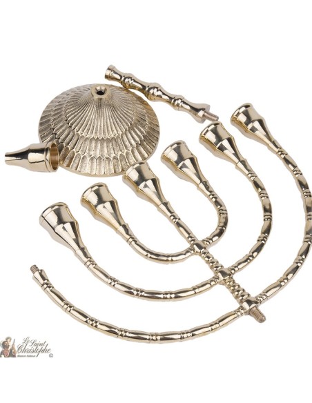 Menorah Copper Candlestick - 30 cm