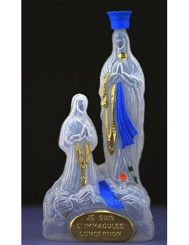 Botella de agua bendita estatua Aparición de Lourdes - 20 cm