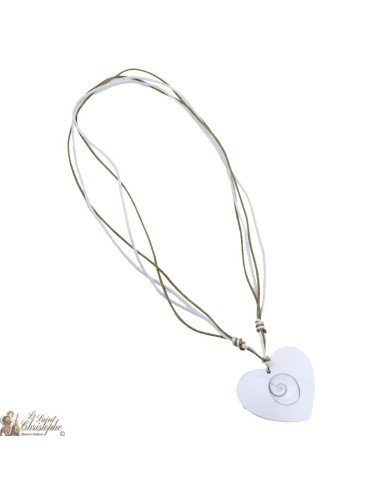 Collier Cordon Cœur oeil de Sainte Lucie 