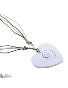 Collier Cordon Cœur oeil de Sainte Lucie 