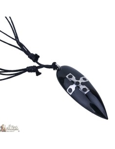 Necklace cord surfboard with cross 2