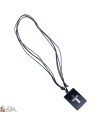 cavo collana - piastra nera con croce