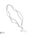 collar ajustable con el delfín blanco