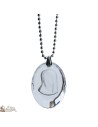 Colgante de vidrio transparente Virgen