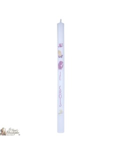 Communie kaars Beigeof wit - 40cm - meisje