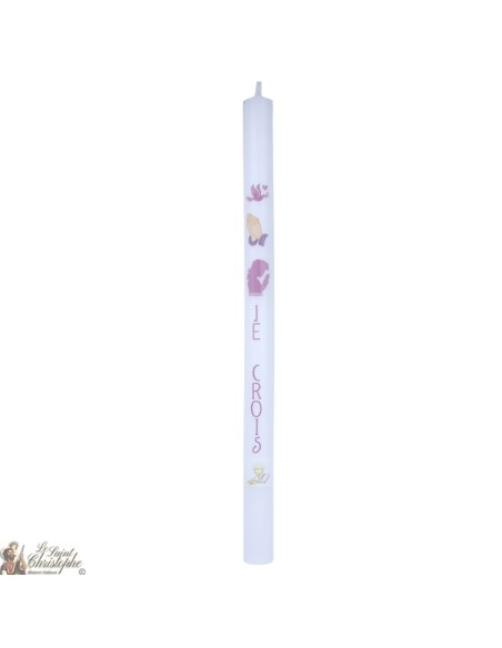 Comunión Vela amarillento o blanco - 40cm - chica