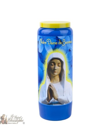 Velas Novena azul a Nuestra Señora de Banneux modelo 2 - Oración francés