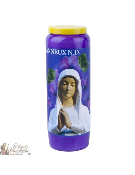 Velas Novena púrpura a Nuestra Señora de Banneux modelo 3 - Oración francés