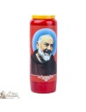 Bougies Neuvaines rouges à Padre Pio - prière français