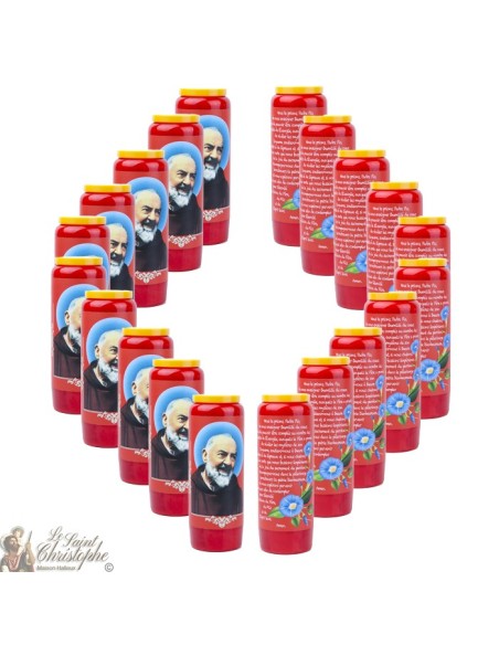 Red Candles Novenas to Padre Pio - French Prayer