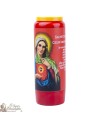 Candele Novene  rossi a Cuori di Maria e Gesù - Preghiera francese