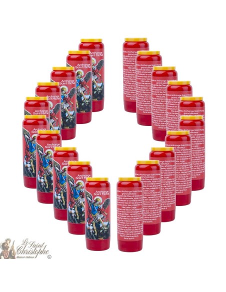 Red Candles Novenas to Saint Michael - French Prayer