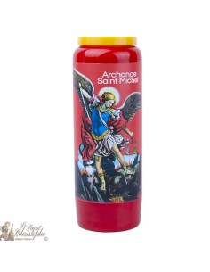 Bougies Neuvaines rouges à Saint Michel - prière français