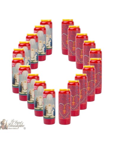  Novenas velas rojas a Sagrada Familia - Oración francés