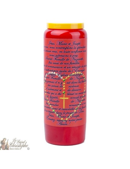  Novenas velas rojas a Sagrada Familia - Oración francés