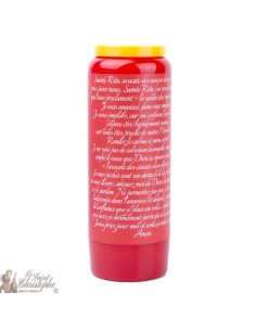 Red Candles Novenas to Saint Rita - French Prayer 2