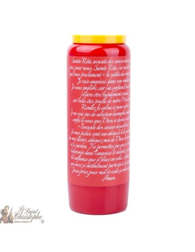 Red Candles Novenas to Saint Rita - French Prayer
