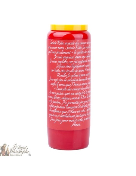 Candele Novene  rossi a Santa Rita - Preghiera francese