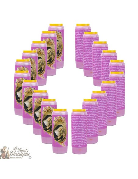 Pink Candles Novenas to Saint Rita  - French Prayer