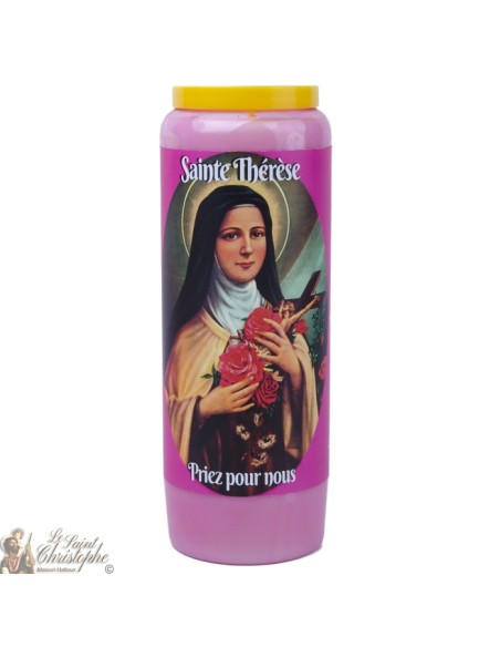 Pink Candles Novenas to Saint Teresa  - French Prayer