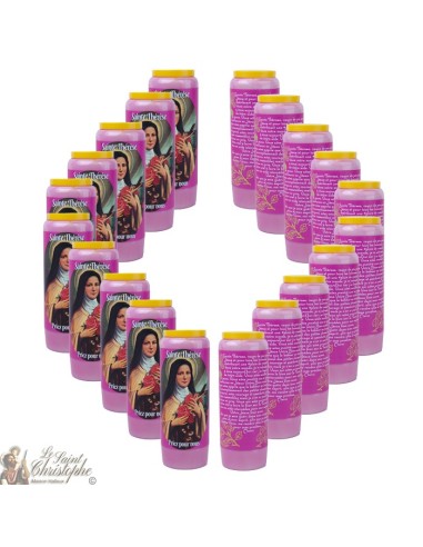 Pink Candles Novenas to Saint Teresa  - French Prayer