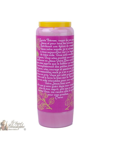 Pink Candles Novenas to Saint Teresa  - French Prayer