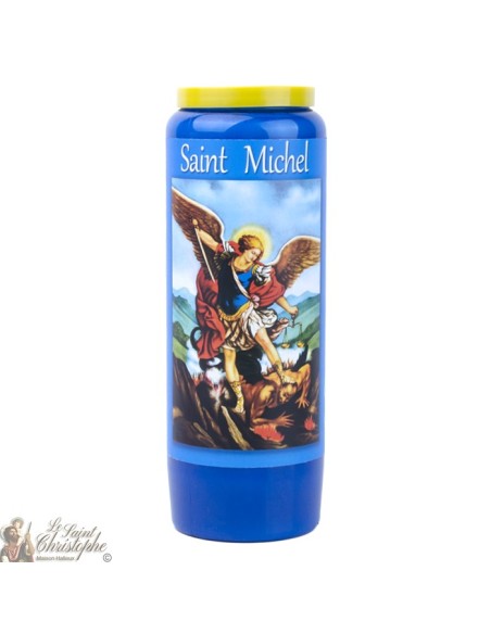 Bougies Neuvaines bleues à Saint Michel  - prière français