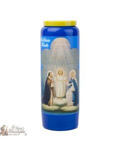 Velas Novena azul a Sagrada Familia - Oración francés